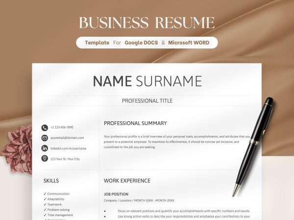 Google Docs Resume Template for Word Best Professional Resume Template with Cover Letter Executive Resume CV Template Google Docs