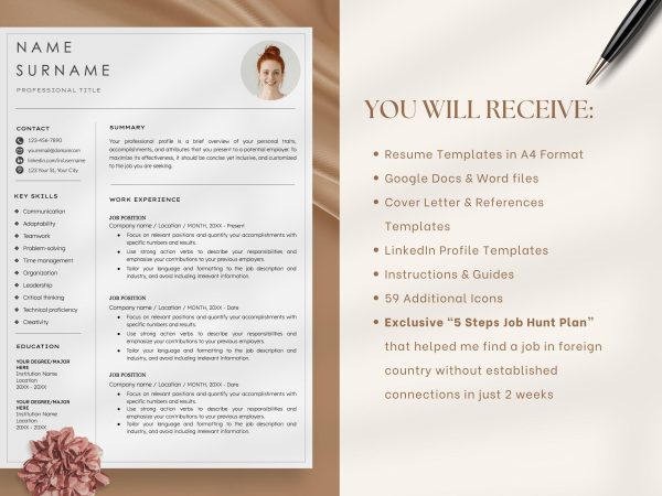 IT Resume Template Executive Director Resume Template for Google Docs and Word Professional Resume Template CV Template Business resume - Image 2