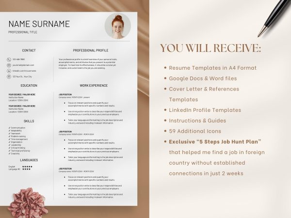 Resume Template Simple for Google Docs and Word - Image 2