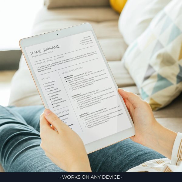 ATS Friendly Resume Template Minimalist Resume Template for Word Google Docs Resume Template CV Executive Resume Instant Download - Image 6