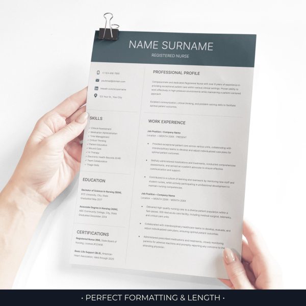 Nursing Resume Template Google Docs - Image 3