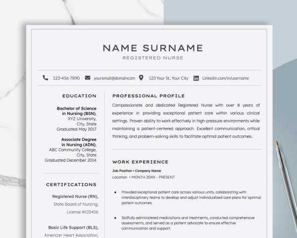 Nursing Resume Template Nurse Resume Template Word Medical Resume Registered Nurse RN Resume Design Doctor Cv Nurse Cv Template Word