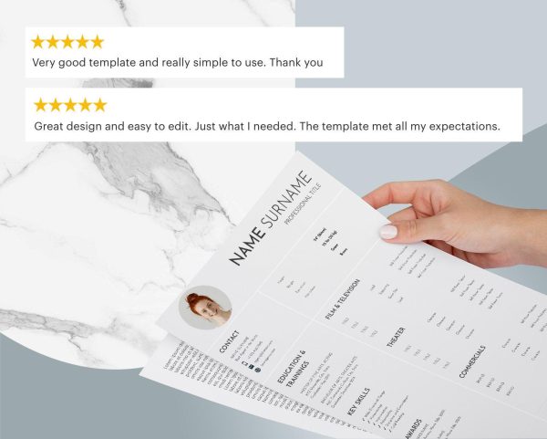 Creative Resume Template Google Docs for Actor - Modern Acting CV - Image 6