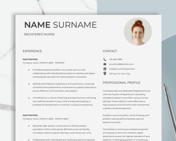 Resume CV Template Google Docs Resume Professional Resume Template for Word Google Docs Modern Resume CV Template
