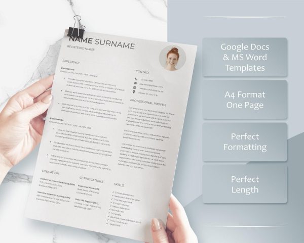 Resume CV Template Google Docs Resume Professional Resume Template for Word Google Docs Modern Resume CV Template - Image 3