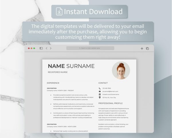 Resume CV Template Google Docs Resume Professional Resume Template for Word Google Docs Modern Resume CV Template - Image 5