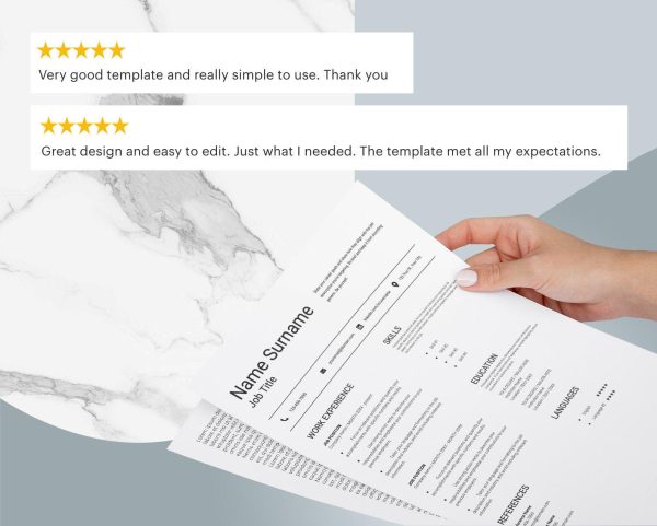 Google Docs Resume Template for Word Best Professional Resume Template with Cover Letter Executive Resume CV Template Google Docs Word CV - Image 6