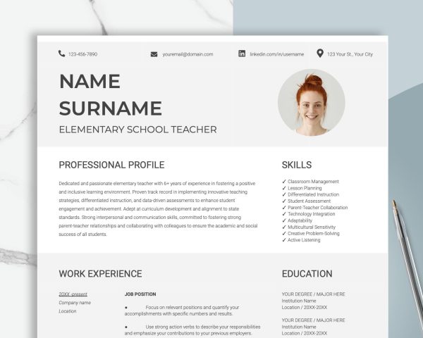 Simple Resume Template Word CV Google Docs Modern Resume Template CV Template Executive Resume Template Curriculum Vitae