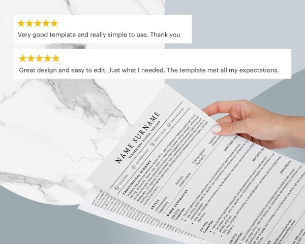 Resume Template CV Template Word Google Docs 2025 Professional Resume Template with Photo Modern Resume Template Curriculum Vitae - Image 6
