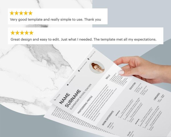 Simple Resume Template Word CV Google Docs Modern Resume Template CV Template Executive Resume Template Curriculum Vitae - Image 6