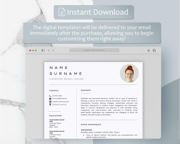 Minimal Resume Template Google Docs Resume Template Word CV Resume ATS Friendly CV Template Professional Clean Resume Template - Image 5