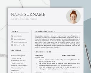 Professional Resume Template for Word 2025 Google Docs + Business Card | CV Template Resume Template Modern Resume Clean Resume
