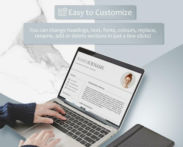 Professional Resume Template for Word 2025 Google Docs + Business Card | CV Template Resume Template Modern Resume Clean Resume - Image 5
