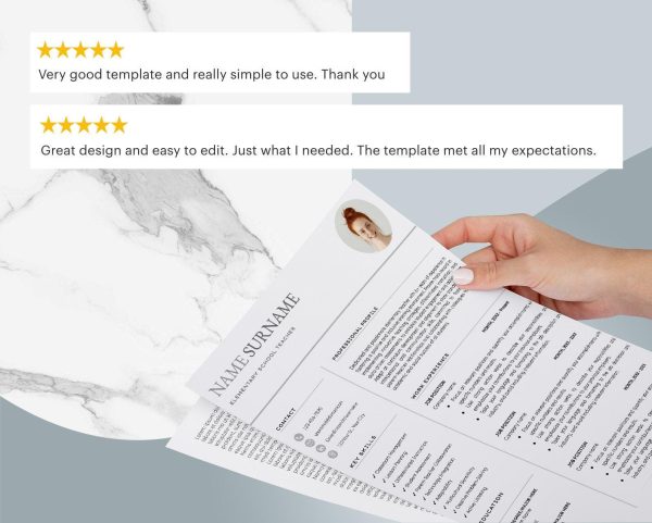 Professional Resume Template for Word 2025 Google Docs + Business Card | CV Template Resume Template Modern Resume Clean Resume - Image 7