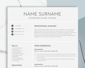 Professional Word Resume Template Editable Resume 2 Page Word CV Template Cover Letter cv Resume Instant Download Printable cv
