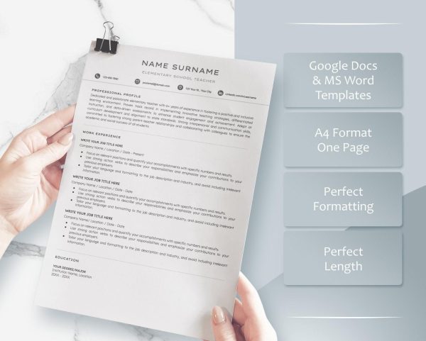 Modern Resume Template for Word & 2025 Modern CV Template Resume Design Marketing Resume Template Instant Download Sales Resume - Image 3