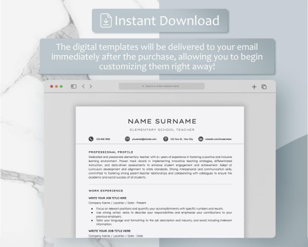 Modern Resume Template for Word & 2025 Modern CV Template Resume Design Marketing Resume Template Instant Download Sales Resume - Image 6