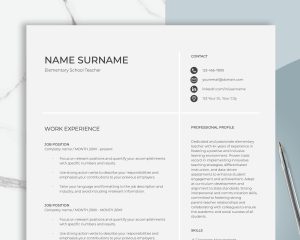 Clean Google Docs Word Resume Template Cover Letter References Modern Resume Template CV CV Template Professional Resume