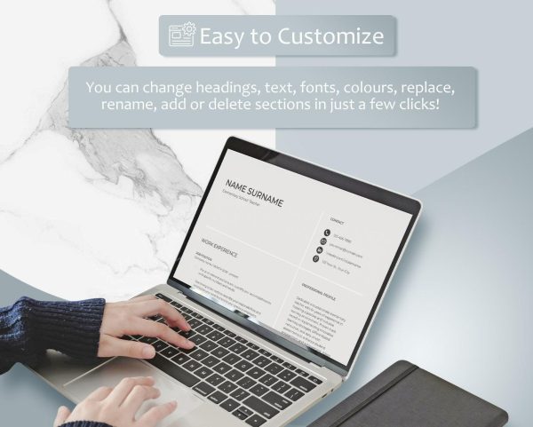 Clean Google Docs Word Resume Template Cover Letter References Modern Resume Template CV CV Template Professional Resume - Image 4