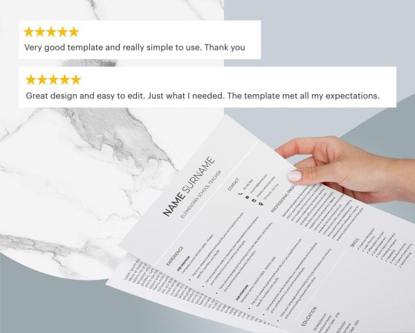 Executive Resume Template for Word One Two and Three Page Resume Template Professional CV Template Simple Resume Template - Image 6