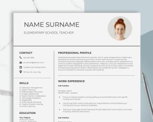 Professional Resume Template for Word Professional CV Template Resume Template Instant Download Resume
