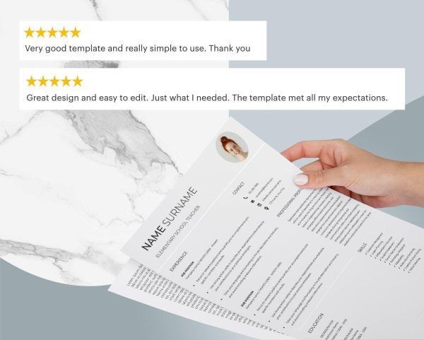 Professional Resume Format ATS Friendly Resume Template Minimalist Resume Template for Word Google Docs Executive Professional CV - Image 6