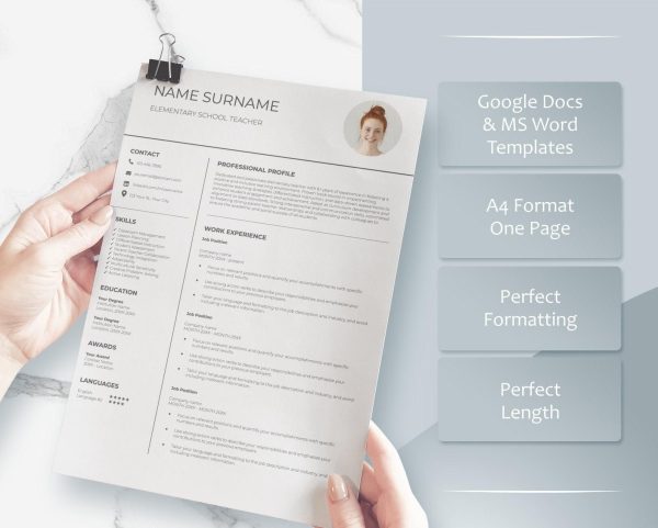 Professional Resume Template for Word Professional CV Template Resume Template Instant Download Resume - Image 3