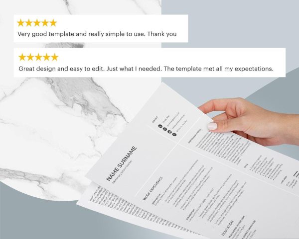 Clean Google Docs Word Resume Template Cover Letter References Modern Resume Template CV CV Template Professional Resume - Image 6
