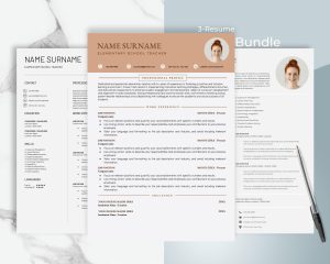 Resume Template bundle For Google Docs Microsoft Word Cover Letter and References Templates Resume Template Word Clean CV Template 2025