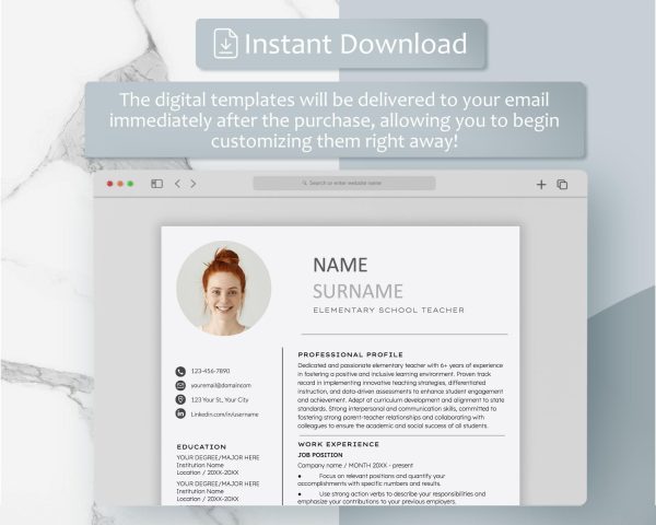 Resume Template for Google Docs Word CV Template Word Executive Resume Template Lebenslauf Resume Templates Word 2025 - Image 5
