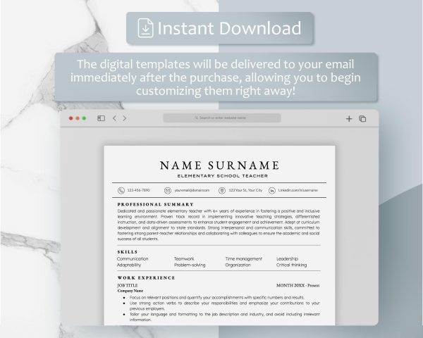 Teacher Resume Template For Google Docs And Word - Image 5