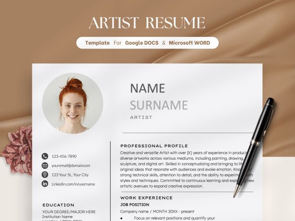 Artist Resume Template