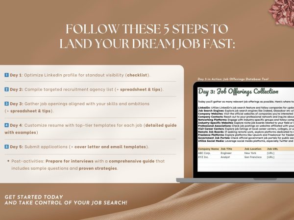 Job Application Tracker Spreadsheet Job Offers Google Sheets Template Job Search Tracker Job Planner Job Interview Tracker - Image 3