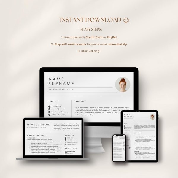 Clean Resume Resume Template Resume Google Docs Resume Template Word Minimalist Resume Executive Resume Ats Resume Template Simple - Image 6
