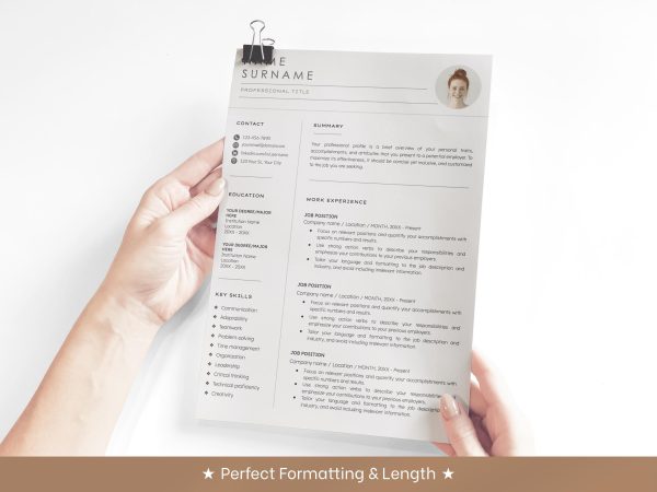 Clean Resume Resume Template Resume Google Docs Resume Template Word Minimalist Resume Executive Resume Ats Resume Template Simple - Image 8