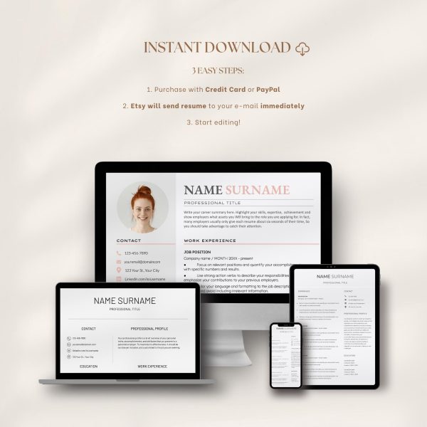 Google docs resume CV google docs resume template executive resume word resume professional resume cover letter resume ATS resume - Image 6