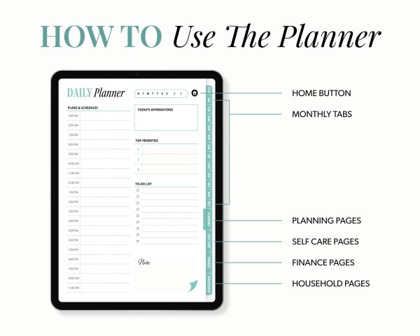 Digital planner planner for goodnote digital notebook goodnotes template ipad planner notability planner 2025 digital planner - Image 3