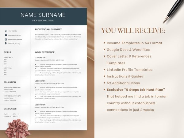 Medical Resume Template Word Nurse resume template student nurse resume resume template nurse new grad nurse resume template - Image 2