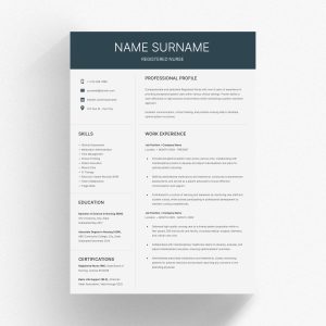 Professional Nursing Resume Template & Cover Letter for Google Docs Word Pages + Business Card Medical Resume Resume for Doctors