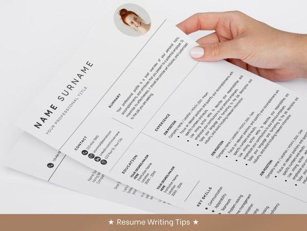 Simple Modern Minimalist Resume Template Word Google Docs Resume Template with Free Cover Letter Executive Resume Yoga Teacher Clean - Image 5