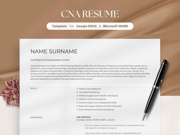 CNA Resume Nursing Resume Template Registered Nurse Resume Template RN CNA Word Physician Assistant Resume for Nurse New Grad