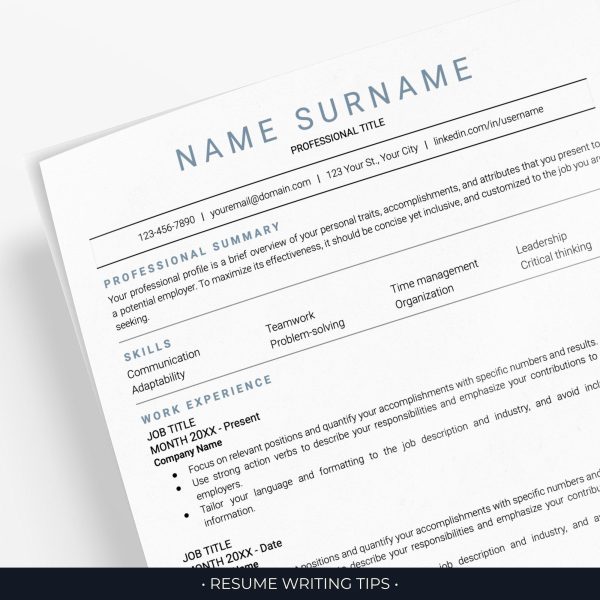ATS Compliant Resume Template - Compliant & Professional Design for ATS Pass-Through - Image 2