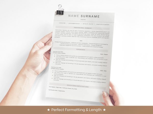 Resume Template That Passes ATS - ATS-Friendly Professional Design for High Compatibility with Google Docs & Word - Image 4