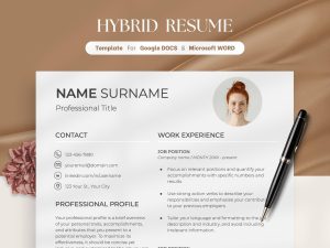 Professional Resume Template Word Google Docs Creative Resume Template Clean Modern Executive Resume CV Template