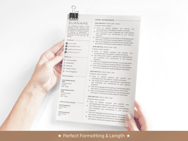 Google Docs Resume CV Template Modern CV Photo CV Template Professional Resume Template Word Online Resume Template - Image 4