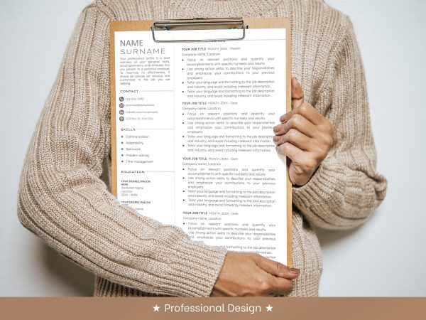 Google Docs Resume CV Template Modern CV Photo CV Template Professional Resume Template Word Online Resume Template - Image 6