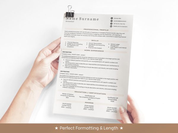ATS Friendly Template for Google Docs and Word Cover Letter and References Templates ATS Resume Instant Download ATS Resume - Image 4