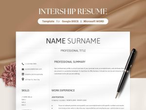 Resume for Developer Computer Science Resume for Google Docs & Word ATS Friendly Tech Resume Template Tech IT Modern Minimalist Resume