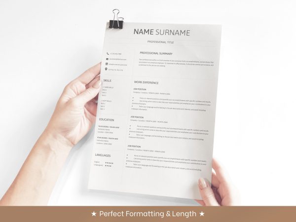 Resume for Developer Computer Science Resume for Google Docs & Word ATS Friendly Tech Resume Template Tech IT Modern Minimalist Resume - Image 4