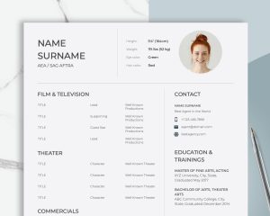 Actor Resume Template Google Docs - Creative Acting Resume Template for Actors Theatre Resume